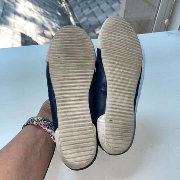 Corkys Moxey Blue Leather Slip Ons - Picture 7 of 8